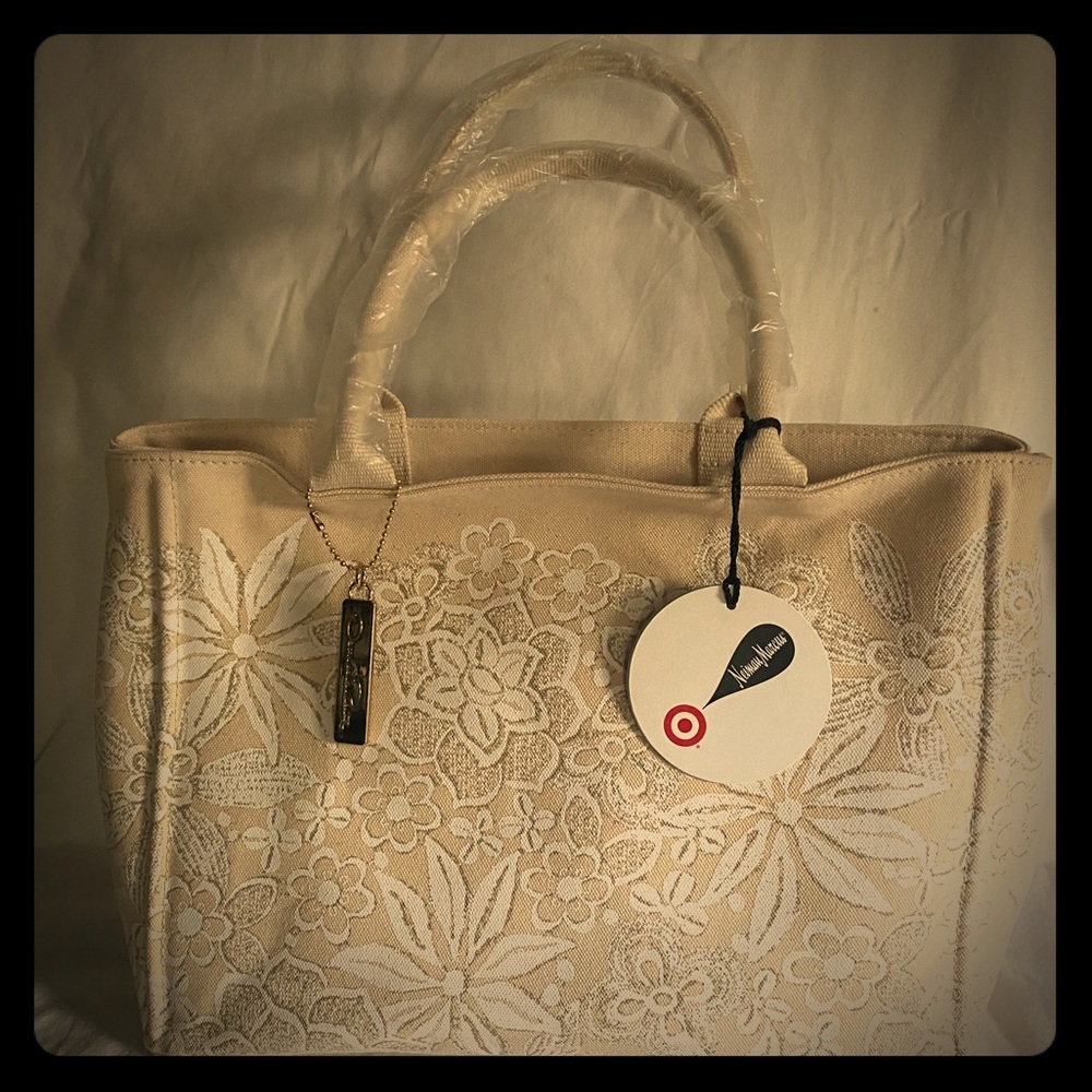 Oscar de la Renta Large Coated Canvas Tote